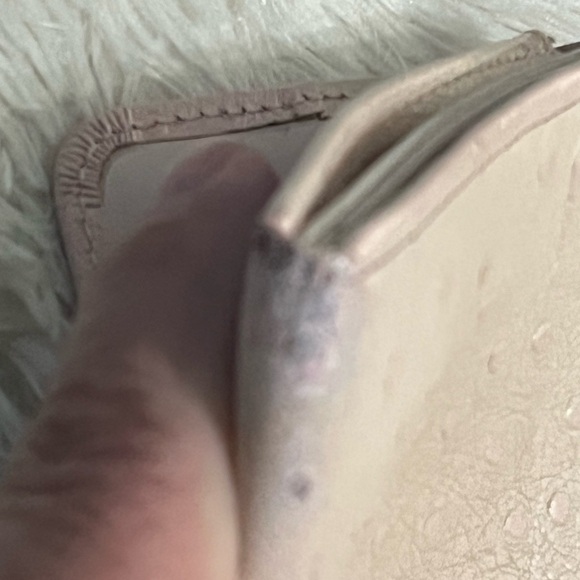 VERSACE Ostrich leather long light pink wallet - Picture 6 of 15